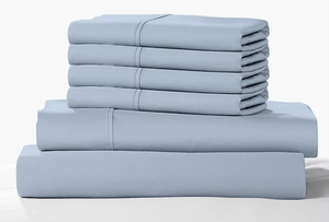lot 391 image: 6PCS King Size Color Sense 1200 Thread Count Cotton Blend Sheet Set