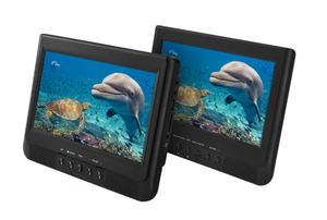 lot 508 image: Onn. 10 Dual Screen DVD Player with Digital Panel