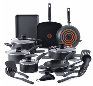 lot 510 image: 22PCS T-fal Kitchen Solutions, Non-Stick Pots and Pans Cookware Set