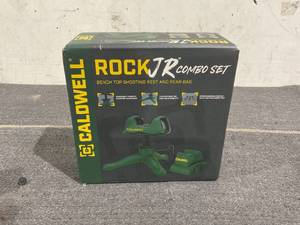 lot 172 image: Caldwell Rock Front Shooting Rest with Padded Rear Filled Canvas Bag Combo