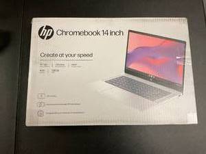 lot 42 image: HP Chromebook 14 Laptop Intel Processor N200 4GB RAM 128GB