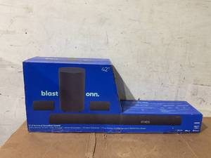 lot 312 image: Onn. 5.1.2 Surround Soundbar with Dolby Atmos,Wireless Subwoofer and True Wireless Satellite Speakers