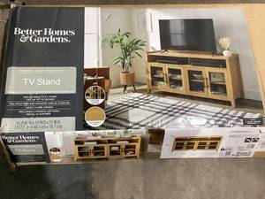 lot 531 image: Better Homes & Gardens Reading Refined Farmhouse TV Stand for TVs up to 65
