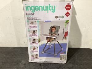 lot 653 image: Ingenuity Beanstalk Baby to Big Kid 6-in-1 High Chair, Booster Seat and More, Newborn to 5 Yrs