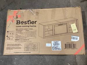 lot 663 image: Bestier LED TV Stand for TVs up to 75 Entertainment Center