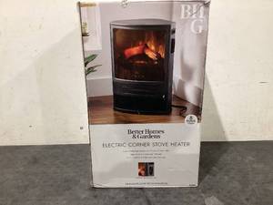 lot 669 image: Better Homes & Gardens New Electric Corner Stove Heater with Remote