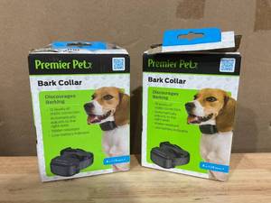 lot 429 image: LOT of 2 Premier Pet Bark Collar with Digital Display - Reduces barking quickly & safely