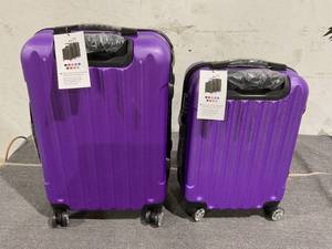 lot 200 image: 2PCS Zimtown Nested Spinner Suitcase Luggage Set With TSA Lock