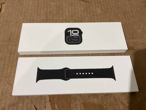 lot 57 image: Apple Watch Series 10 GPS 42mm Smartwatch with Jet Black Aluminium Case