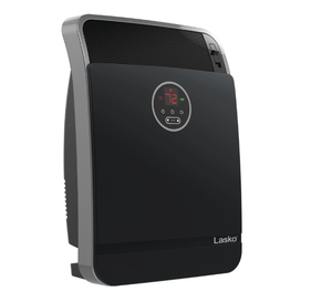 lot 214 image: Lasko 18 1500W Whole Room Ceramic Console Space Heater with Remote, Black