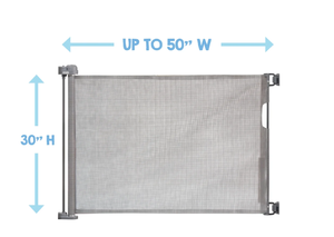 lot 442 image: LOT of 2 Regalo Retractable Baby Gate, Expands up to 50 Wide, Includes Wall Mounts