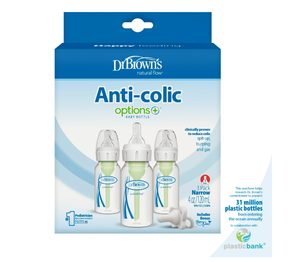 lot 446 image: LOT of 3 Dr. Browns Options Anti-Colic Baby Bottle