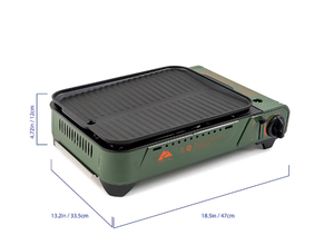 lot 658 image: Ozark Trail Outdoor Butane Griddle, 7650 BTU with 15x12 Cast Aluminum griddle, Compact