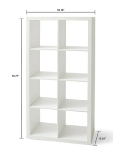 lot 661 image: Better Homes & Gardens 8-Cube Storage Organizer, White