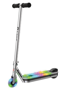 lot 198 image: Razor Color Rave Electric Scooter - Colorful Light-Up Deck, up to 7.5 mph, for Child Ages 6