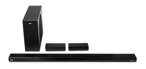 lot 311 image: Onn. 5.1 Ultra-Slim Surround Soundbar System with Dolby Atmos, Wireless Subwoofer and Wireless Satellite Speakers