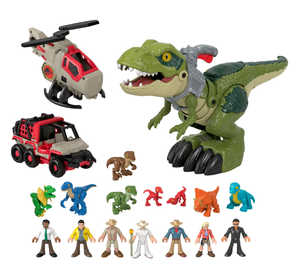 lot 572 image: 19PCS Imaginext Jurassic Park Dinosaur Recon Figure Playset for Kids, Classic Movie Characters
