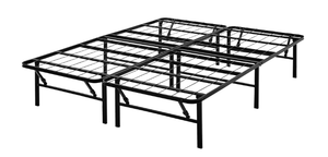 lot 598 image: Full Size Mainstays 14 High Profile Foldable Steel Platform Bed Frame