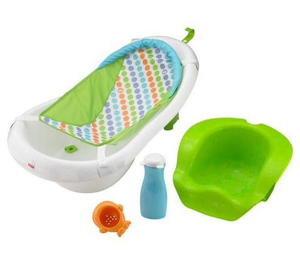 lot 648 image: Fisher Price 4-in-1 Sling n Seat Tub with Adjustable Support