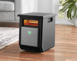 lot 218 image: Mainstays 1500W Electric 4-Element Infrared Cabinet Space Heater for Indoor