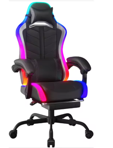 lot 474 image: GTW500 Lumina Elite LED & Bluetooth Speaker Gaming Chair, Black