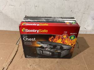 lot 323 image: SentrySafe 1200 1200 Series 0.18 cu-ft. 14.3 in. x 11.2 in. x 6.1 in. Fire Chest - Black