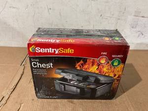 lot 324 image: SentrySafe 1200 1200 Series 0.18 cu-ft. 14.3 in. x 11.2 in. x 6.1 in. Fire Chest - Black