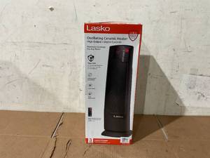 lot 326 image: Lasko 22 1500W Oscillating Ceramic Tower Space Heater with Remote, Black