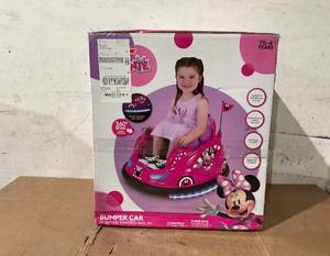 lot 327 image: Disneys Minnie Mouse 6V Bumper Car, Battery Powered Ride on by Flybar, Includes Charger