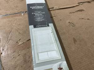 lot 336 image: Better Homes & Gardens 2 Cordless Faux Wood Horizontal Blinds