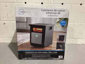 lot 592 image: Mainstays 1500W Electric 4-Element Infrared Cabinet Space Heater for Indoor