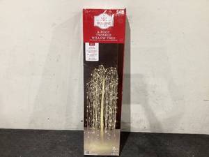 lot 688 image: Holiday Time 6 360 LED White Lights Twinkling Willow Tree