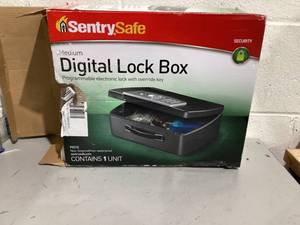 lot 712 image: SentrySafe P021E Portable Security Safe Box with Programmable Digital Keypad 0.21 Cu. ft