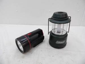 lot 155 image: Coleman lantern , Eveready flashlight