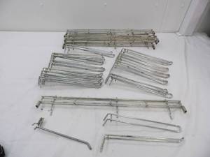 lot 211 image: Peg board rails, hooks