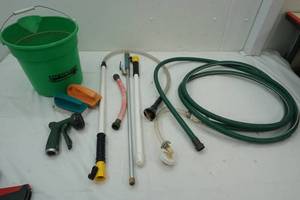 lot 243 image: Menard pails ,hoses