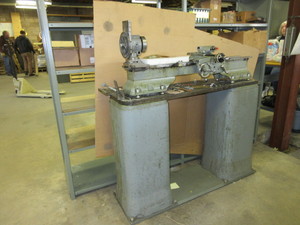 lot 112 image: ATLAS LATHE BASE ON A STAND