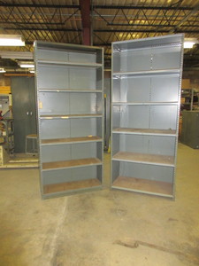 lot 302 image: METAL SHELVING UNITS