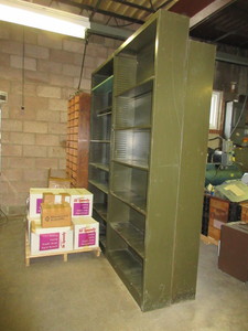 lot 303 image: METAL SHELVING UNITS