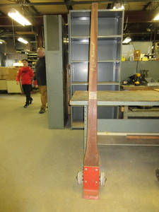 lot 141 image: FAIRBANKS 6 FT JOHNSON BAR WITH STEEL WHEELS