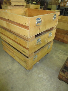 lot 146 image: CUSTOM WOODEN PALLET BOXES
