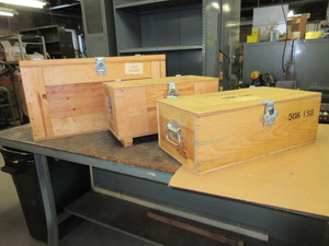 lot 149 image: CUSTOM WOODEN CRATES