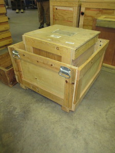lot 150 image: CUSTOM WOODEN PALLET BOX AND CRATE