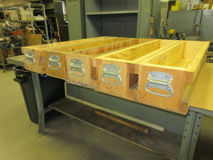 lot 151 image: WOODEN BOXES WITH HANDLES