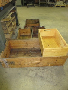 lot 155 image: ASSORTED WOODEN BOXES
