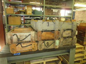 lot 157 image: ASSORTED WOODEN AMMO BOXES