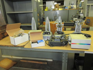 lot 175 image: UNITRON MICROSCOPES WITH ACCESSORIES - INCOMPLETE