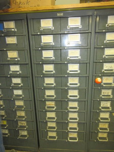 lot 314 image: GENERAL FIREPROOFING PARTS CABINET WITH PARTS