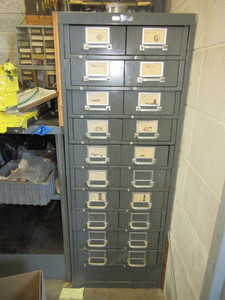 lot 318 image: GENERAL FIREPROOFING PARTS CABINETS WITH PARTS