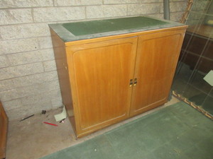 lot 614 image: DREXEL, DOUBLE DOOR STORAGE CABINET